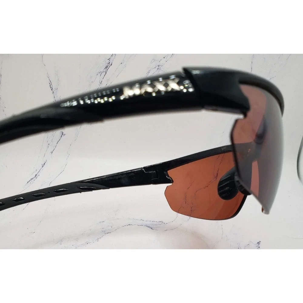 Maxx Sunglasses TR90 Maxx Domain HD Black Amber Lens